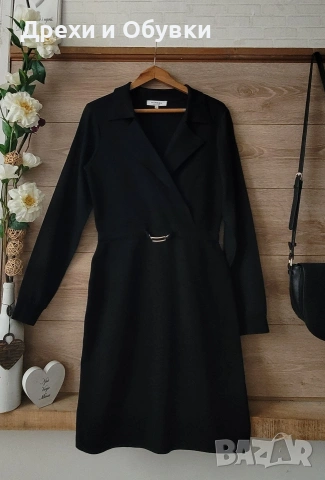 Черна официална елегантна рокля 