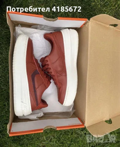 Обувки Nike Air Force 1 Low Burgundy , снимка 2 - Маратонки - 56443127