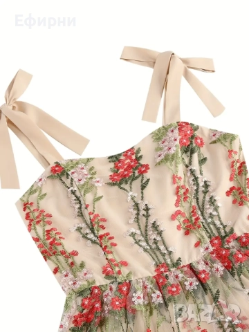 рокля бродерия, Нежна рокля бродерия, Елегантна рокля, снимка 4 - Рокли - 52218780