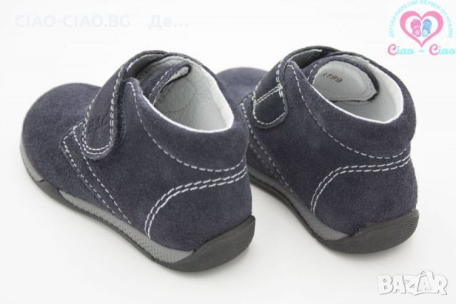 №18,19, Бебешки боти за момче BALOCCHI от Естествена синя кожа с велкро, снимка 4 - Бебешки обувки - 30017565