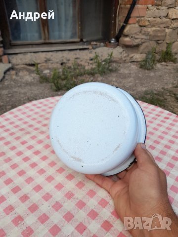 Стара емайлирана паница,купа #10, снимка 5 - Антикварни и старинни предмети - 33961319