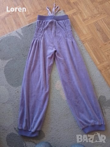 Детско лилавко долнище кадифе, снимка 3 - Детски анцузи и суичери - 44451538