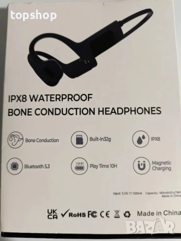 Чисто нови слушалки S800 с костна проводимост Bluetooth v5.3, IP68, SD card 32GB., снимка 2 - Безжични слушалки - 50493348