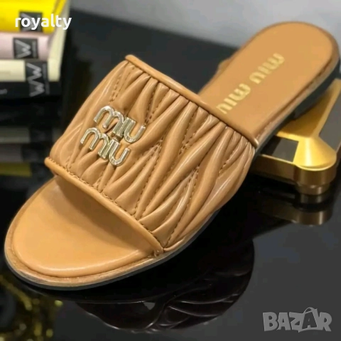 Miu Miu Дамски Чехли Различни Цветове , снимка 4 - Чехли - 52898513