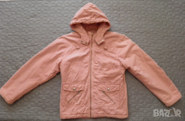 Дамско розово яке с качулка S/М