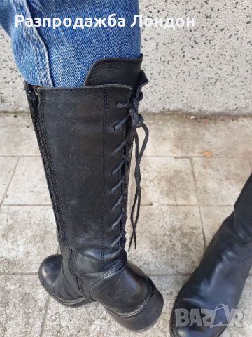 Ботуши кожени италиански,с вързани р37, снимка 4 - Дамски ботуши - 34967220