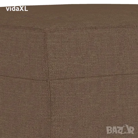 vidaXL Комплект дивани 3 части с възглавници кафяв текстил, снимка 8 - Дивани и мека мебел - 56146678