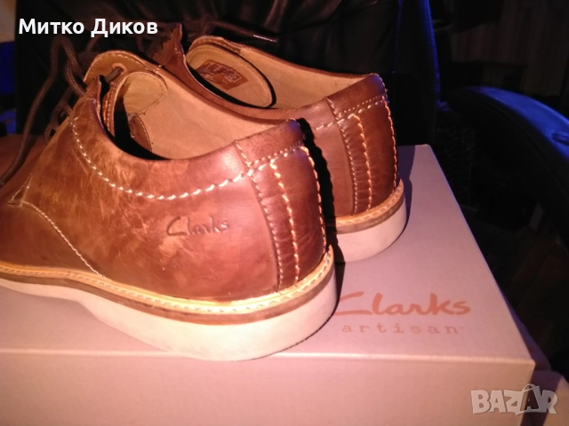 Clarks маркови обувки телешки бокс 61632971 отлични реален номер № 44.5 стелка 29см, снимка 4 - Ежедневни обувки - 52054073