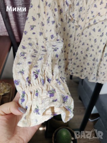 Блуза Zara с флорални мотиви , снимка 4 - Блузи с дълъг ръкав и пуловери - 36775900