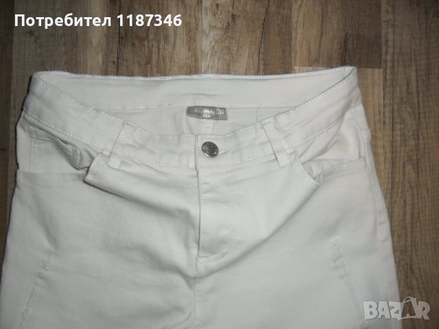 бели дънки 164 размер, снимка 4 - Детски панталони и дънки - 38627414