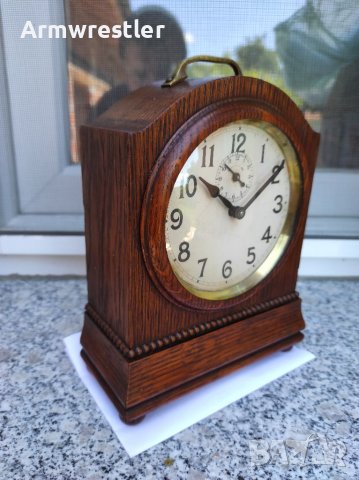 Стар Немски Механичен Настолен Часовник Юнгханс , снимка 4 - Антикварни и старинни предмети - 37900871