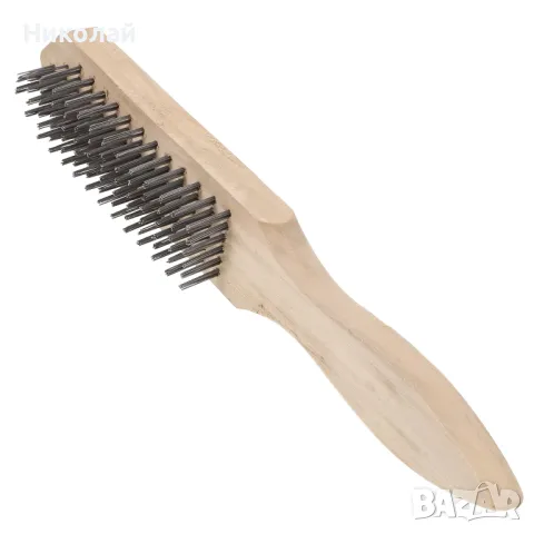 Дървена телена четка за заварки скара барбекю ръжда шлака стоманена четка, снимка 4 - Други инструменти - 48692099