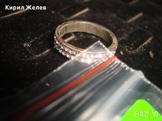 СТАРО ПРЪСТЕНЧЕ с ЦИРКОНИ ХАЛКА 20761, снимка 5 - Пръстени - 32101896