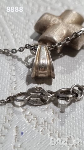 Италиянски сребърен синджир с висулка кръст , снимка 5 - Колиета, медальони, синджири - 44261968