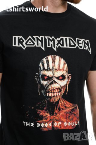 Нова тениска с дигитален печат на музикалната група IRON MAIDEN - The Book of Souls С ГРЪБ, снимка 2 - Тениски - 40410753