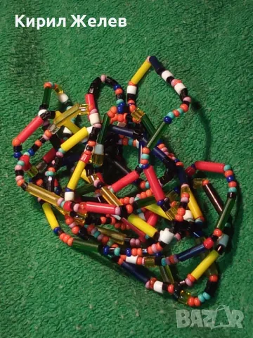 ПЪСТРОЗВЕТНА НЕЖНА МЪНИСТЕНА ОГЪРЛИЦА ФИНА РЪЧНА ИЗРАБОТКА РЕТРО СТИЛ 47268, снимка 9 - Колиета, медальони, синджири - 47315813