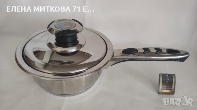 Чисто нова/с етикет/ касерола от неръждаема стомана с двойно дъно, снимка 1