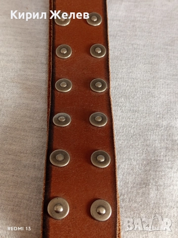 Модерен кожен колан с капси много красив стилен дизайн 35273, снимка 2 - Колани - 51867987
