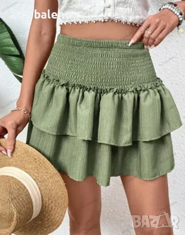 Дамска плисирана многослойна пола, снимка 2 - Поли - 49376544