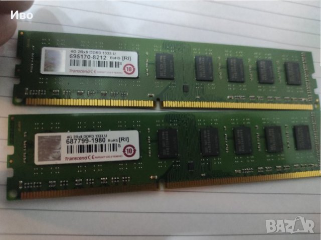 RAM памет Transcend DDR3 4GB 1333mhz за настолен компютър  