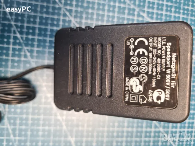 Оригинален захранващ адаптер SPEEDPORT W 500V / 500V 1 48160090-C5 16V 900mA , снимка 4 - Друга електроника - 48472528