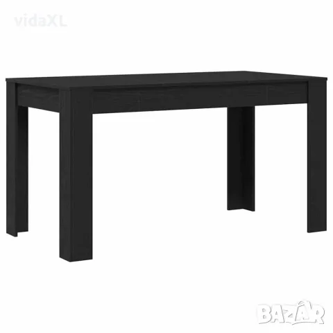 vidaXL Трапезна маса Черен дъб 140 x 74,5 x 76 см Инженерна дървесина