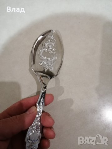 Посребрена шпатула лопатка за торта, снимка 3 - Прибори за хранене, готвене и сервиране - 38594540