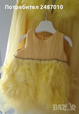Рокля с пера за бебе , снимка 2 - Бебешки рокли - 40756671