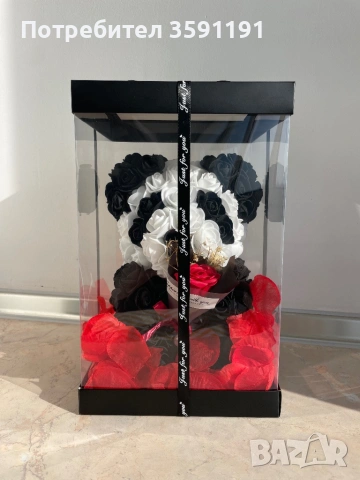 Сладка панда от рози-перфектен подарък за момиче,гадже или жена