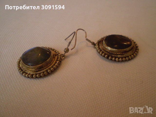 Възрожденски Обици със  Ахат, снимка 2 - Антикварни и старинни предмети - 37468789