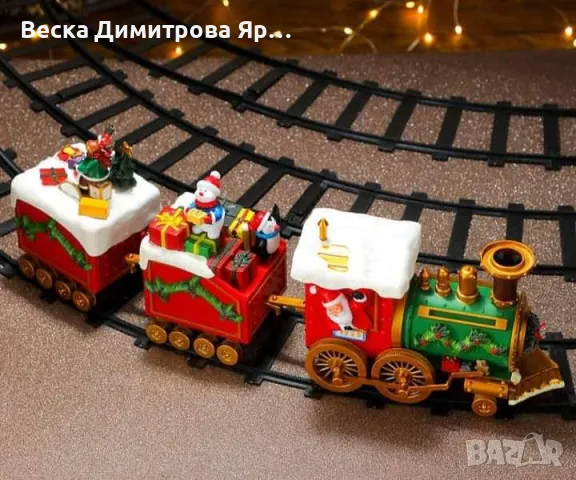 Светещо и музикално коледно влакче с релси, снимка 11 - Коледни подаръци - 47558507
