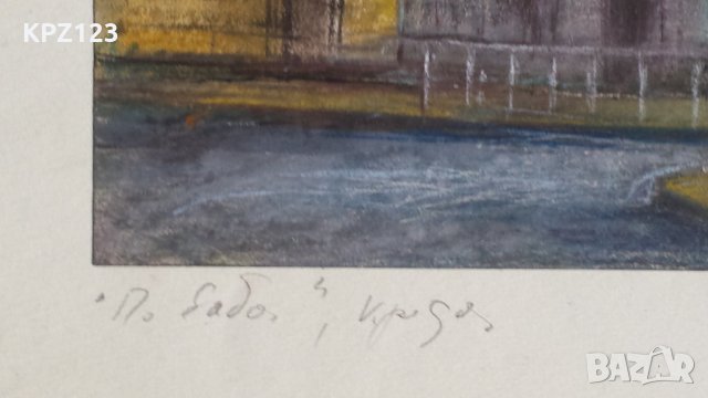 КАРТИНА ГРАДСКИ ПЕЙЗАЖ " ПО БАБА" креда / МАРИЯ МЕЖДУРЕЧКА, снимка 5 - Картини - 29109801