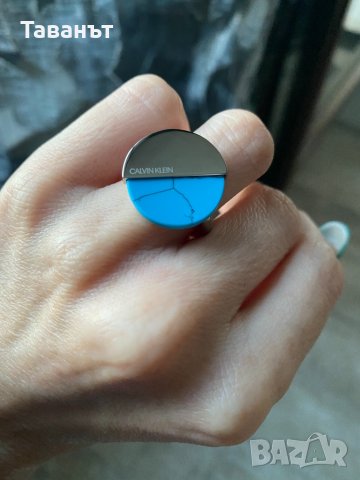 Пръстен с тюркоаз Calvin Klein /нов/, снимка 2 - Пръстени - 33882814