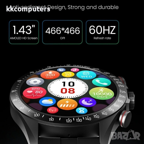 HAYLOU Solar Pro LS18 Смарт часовник- 1.43" AMOLED, Bluetooth повиквания и 100+ Спорт, 4/7 здравен м, снимка 4 - Смарт часовници - 52537027