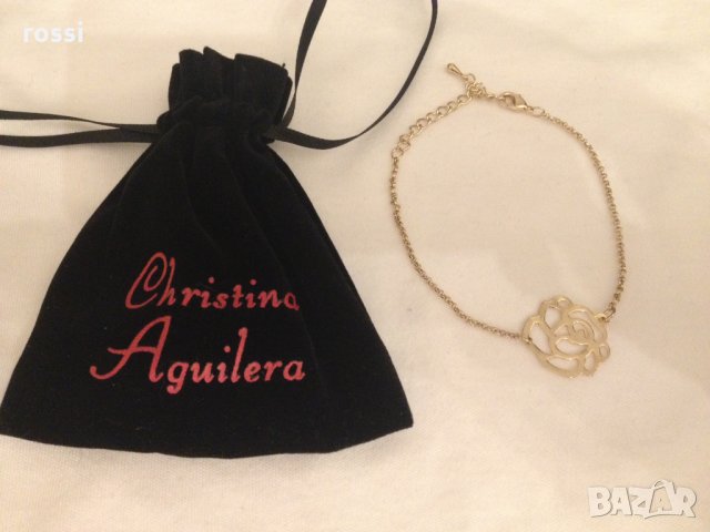 Christina Aguilera оригинална гривна за ръка/крак с цвете фирмена торбичка, снимка 1 - Гривни - 30650980