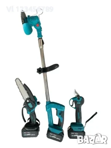 Акумулаторен Тример/ храсторез+Резачка 15 см.+лозарска ножица KraftRoyal. 36V/8Ah., снимка 2 - Градинска техника - 50838635