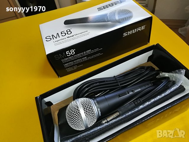 shure profi mic с кабел и кожен кеис 2005221054, снимка 2 - Микрофони - 36820071