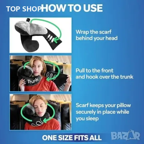 Нова Портативна възглавница за път – комфорт и стабилност опора за врата, снимка 5 - Спално бельо - 49498279