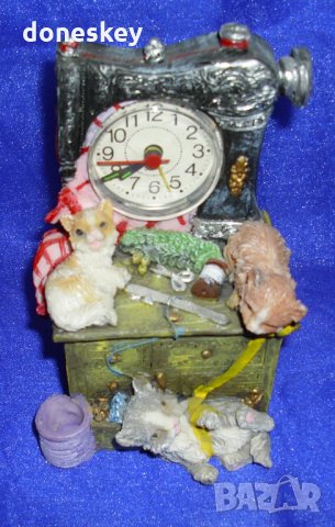 Керамичен часовник-шевна машина, снимка 2 - Арт сувенири - 31803022
