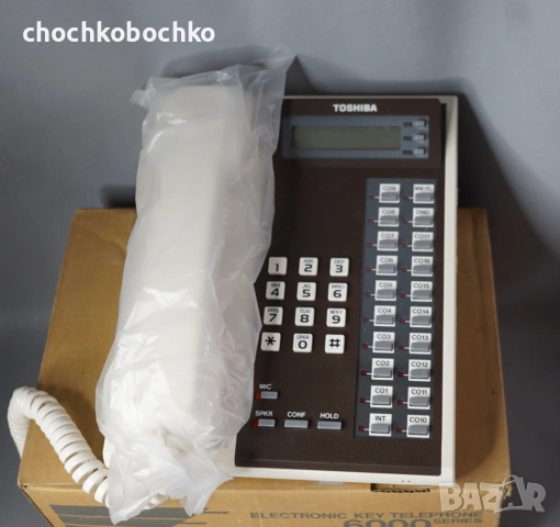 TOSHIBA EKT 6020-SD Стар Японски телефон нов с кутия, снимка 3 - Антикварни и старинни предмети - 53186969