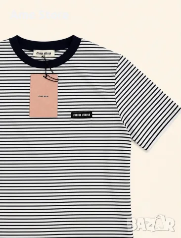Тениска черна/зелена Miu Miu с етикет, снимка 4 - Тениски - 56165498