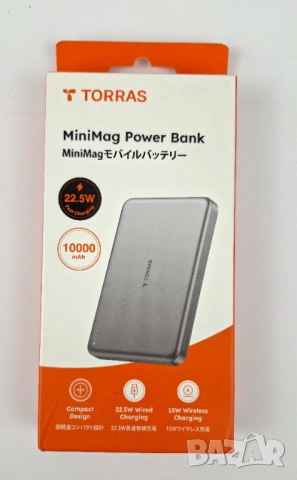 MagSafe Безжична магнитна външна батерия -Torras MiniMag Power Bank10000mAh