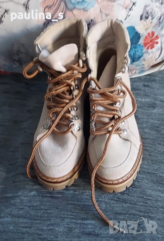 Два чифта / Маркови боти от естествен велур и кожа "Esprit" и "Mango" / N37, снимка 12 - Дамски боти - 42373805