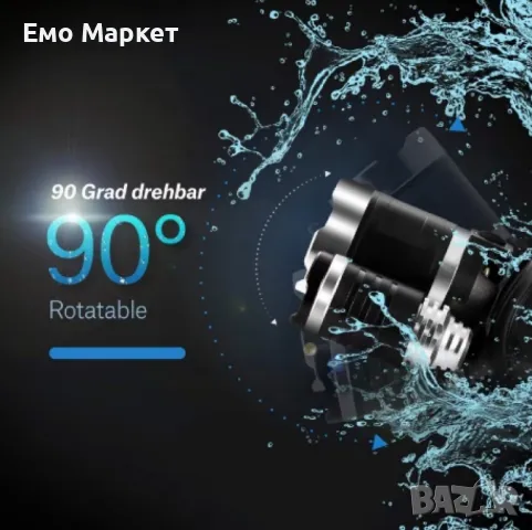 USB LED челник 5000 Lm, Осветителна площ 400 м, Регулируем, снимка 3 - Къмпинг осветление - 49263325