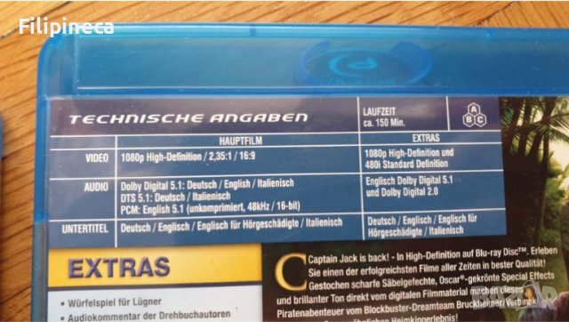 Карибски пирати: Проклятието на Черната перла , Сандъкът на мъртвеца, снимка 4 - Blu-Ray филми - 40409595
