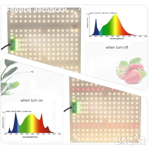 LED осветително тяло за отглеждане растения FRGROW 600W, снимка 8 - Градинска техника - 55075871