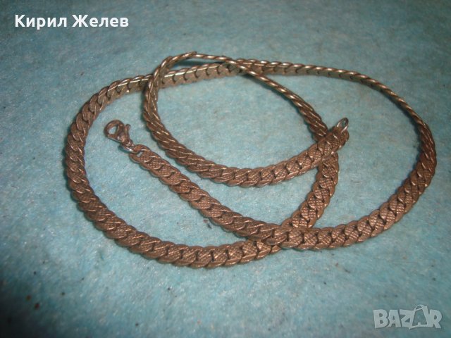 СТАР СРЕБРИСТ БРОНЗОВ ЛАНЕЦ РЕТРО ВИНТИДЖ АРТ ПЛЕТКА подходящ и за КЮСТЕК 10915, снимка 8 - Антикварни и старинни предмети - 35271983