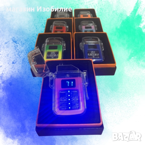 Елегантна прозрачна ветроустойчива запалка с LED светлинки, снимка 15 - Други - 52316474