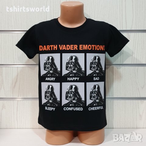 Нова детска тениска с трансферен печат Дарт Вейдър, Междузвездни войни (Star Wars)