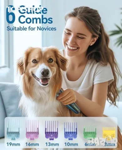 Нова Безжична кучешка машинка за подстригване с мощен мотор за малки и големи породи, снимка 6 - За кучета - 49239277